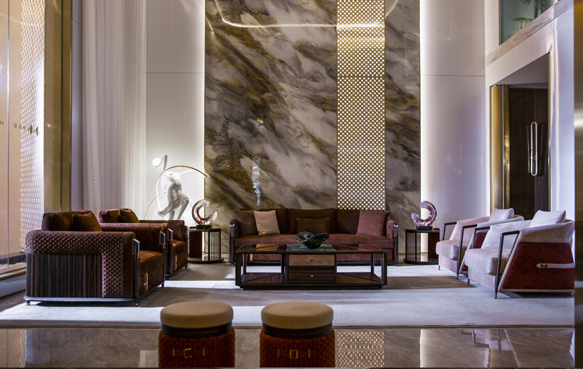 木臣居品东方简奢条纹乌木沙发006款