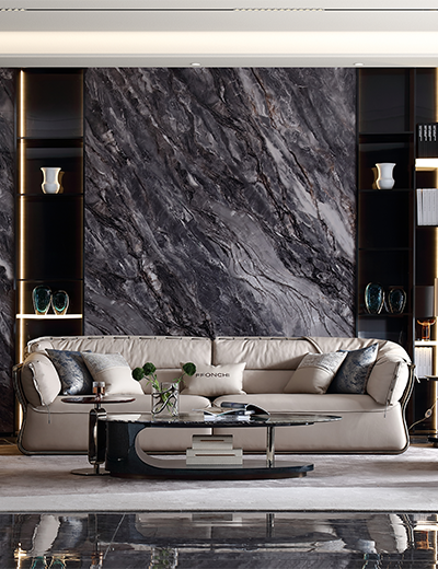 梵巴赫现代轻奢全真皮沙发组合慢意